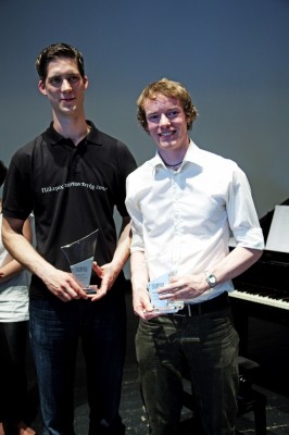 Die Sieger der Deutschen Debattiermeisterschaft 2010: Peter Croonenbroeck und Philipp Stiel